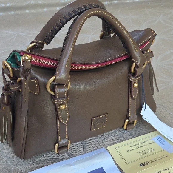 Dooney And Bourke Florentine Mini Satchel, Elephant - Picture 4 of 16